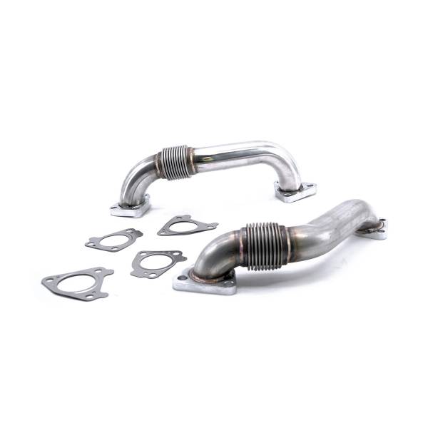 HSP Diesel - 2001-2016 Chevrolet / GMC 2 Inch Replacement Up-Pipes Raw HSP Diesel